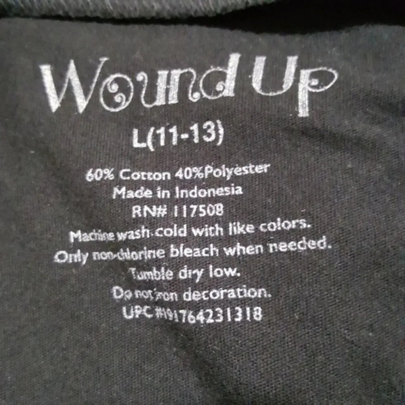 WOUND UP | NWOT Sarcasm Level Expert Black Size Juniors Large - Picture 4 of 5